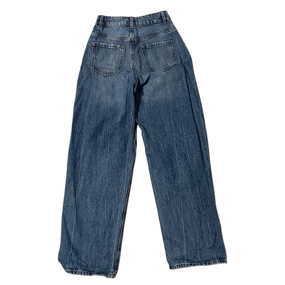 Garage Ample Baggy Jeans - Distressed Blue Denim (Size 00) - Picture 4 of 5